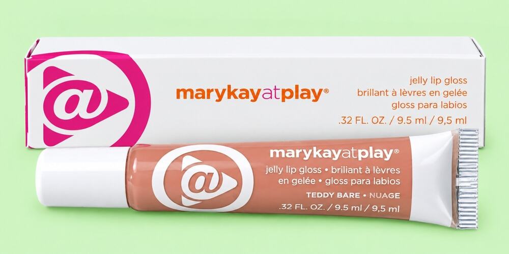 Mary Kay At Play Jelly Lip Gloss in TEDDY BARE #062086 NIB .32 fl oz/9.5 ml NIP